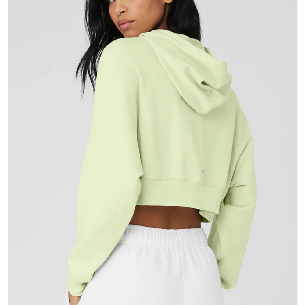 Alo cropped double take hoodie. Iced Green Tea.